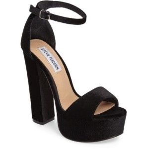 Steve Madden Gonzo platform heels black velvet
